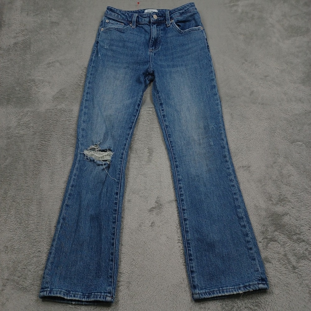 Pistola Jeans Womens 25 Blue‎ Denim High Rise Bootcut Preppy Distressed